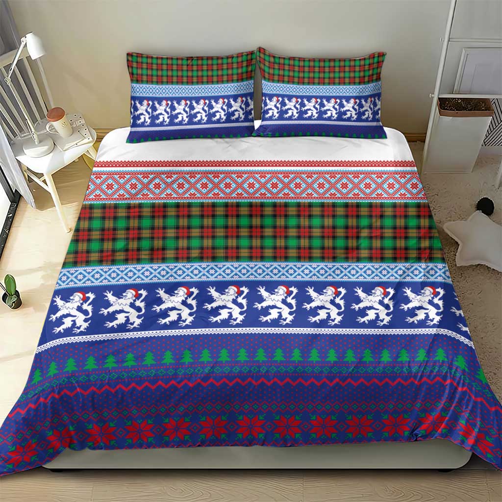Scottish Christmas Bedding Set Xmas Royal Lions and Tartan - Wonder Print Shop