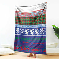 Scottish Christmas Blanket Xmas Royal Lions and Tartan - Wonder Print Shop