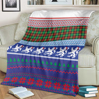 Scottish Christmas Blanket Xmas Royal Lions and Tartan - Wonder Print Shop