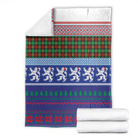 Scottish Christmas Blanket Xmas Royal Lions and Tartan - Wonder Print Shop