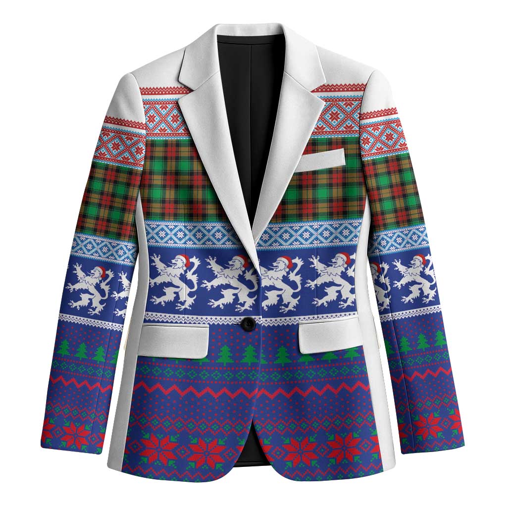 Scottish Christmas Blazer Xmas Royal Lions and Tartan - Wonder Print Shop