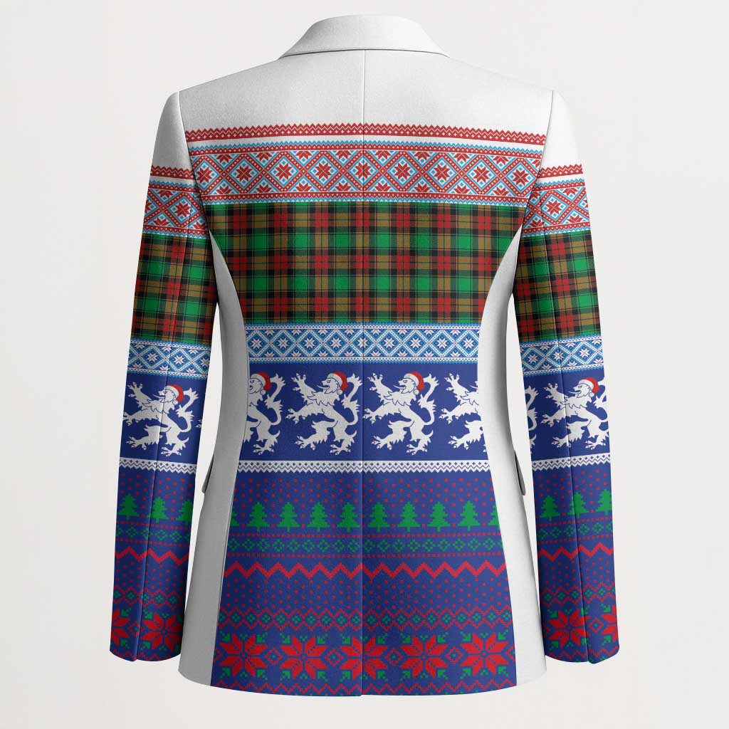 Scottish Christmas Blazer Xmas Royal Lions and Tartan - Wonder Print Shop