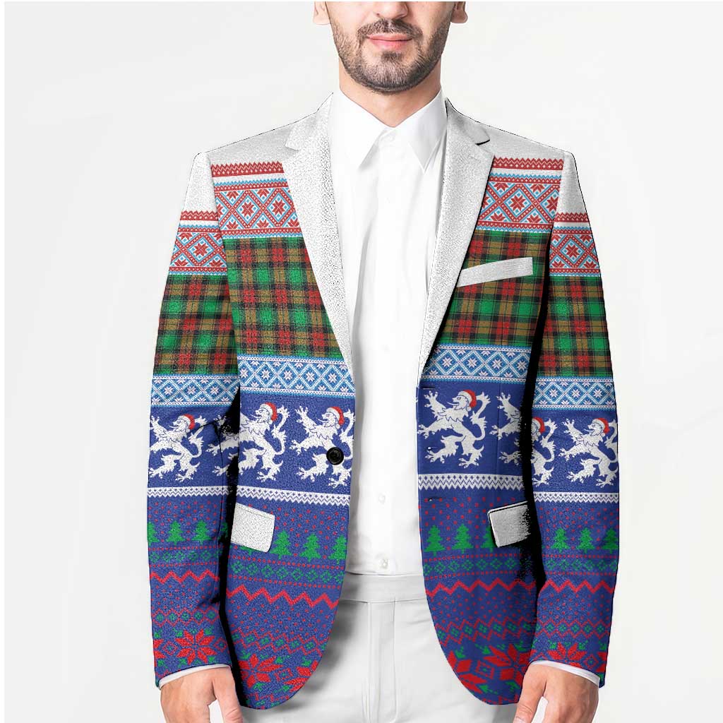 Scottish Christmas Blazer Xmas Royal Lions and Tartan - Wonder Print Shop