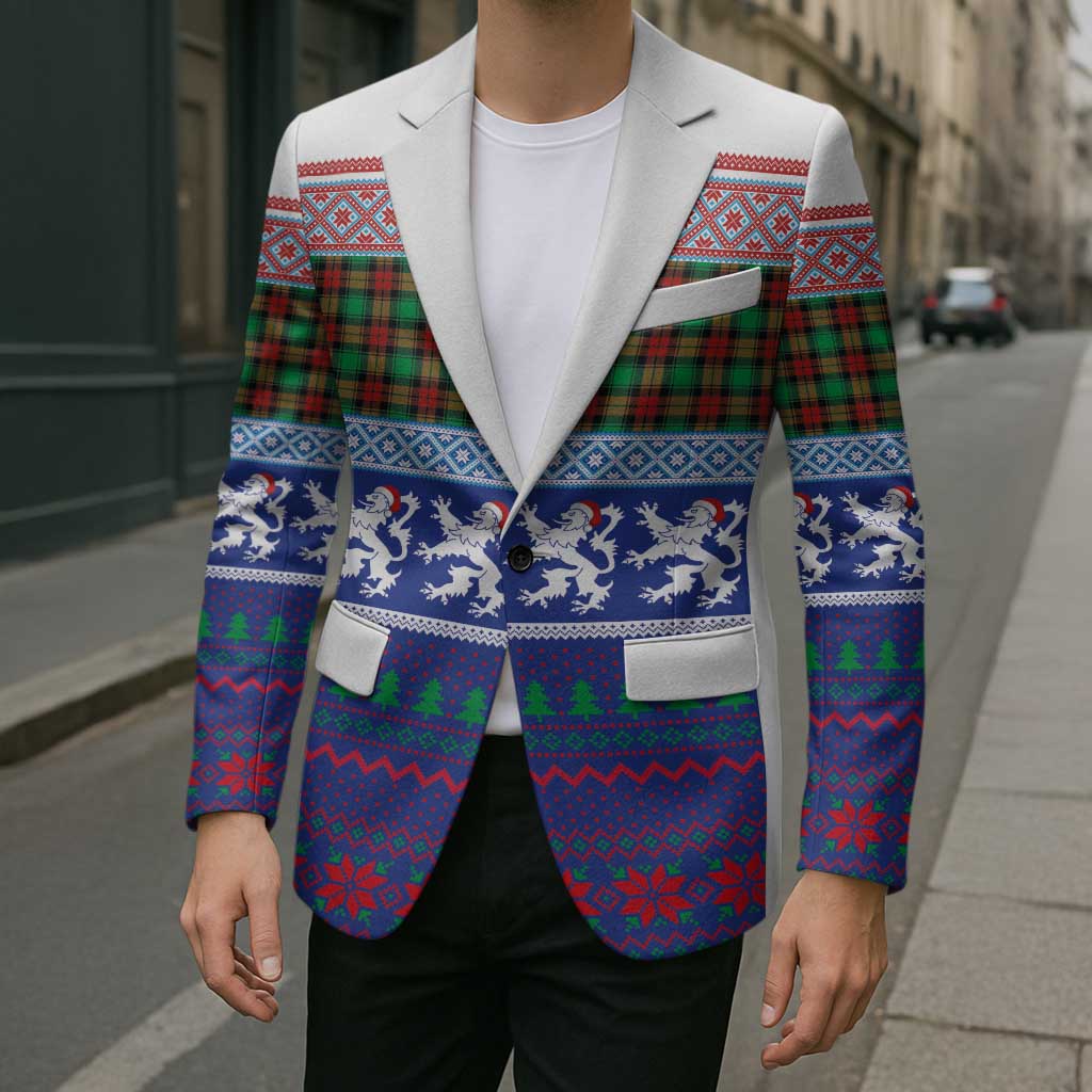 Scottish Christmas Blazer Xmas Royal Lions and Tartan - Wonder Print Shop