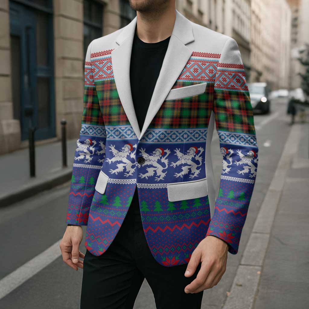 Scottish Christmas Blazer Xmas Royal Lions and Tartan - Wonder Print Shop