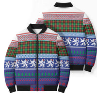 Scottish Christmas Bomber Puffer Jacket Xmas Royal Lions and Tartan - Wonder Print Shop