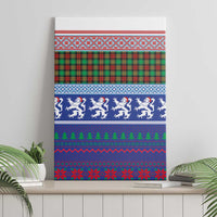 Scottish Christmas Canvas Wall Art Xmas Royal Lions and Tartan - Wonder Print Shop
