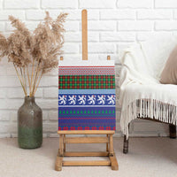 Scottish Christmas Canvas Wall Art Xmas Royal Lions and Tartan - Wonder Print Shop