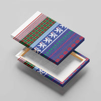 Scottish Christmas Canvas Wall Art Xmas Royal Lions and Tartan - Wonder Print Shop