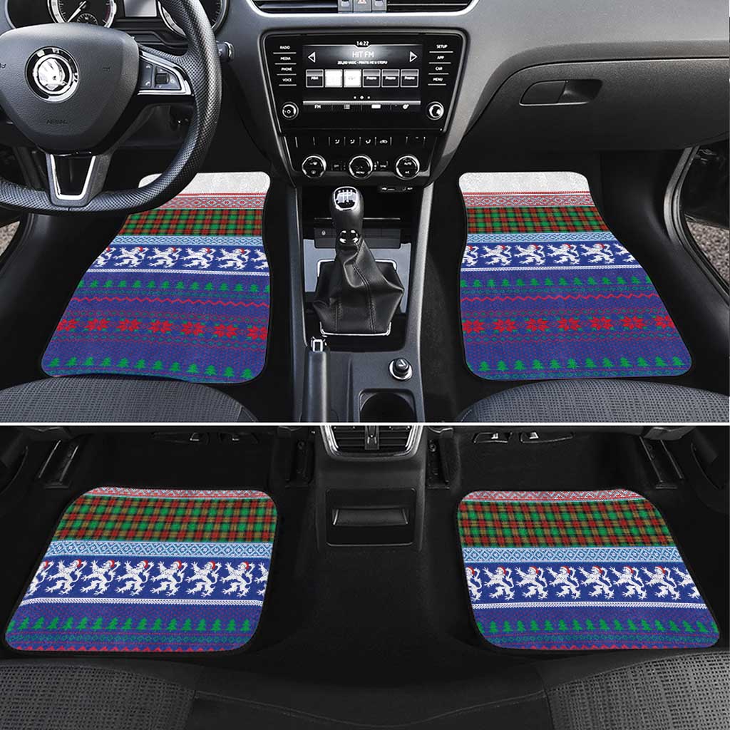 Scottish Christmas Car Mats Xmas Royal Lions and Tartan - Wonder Print Shop