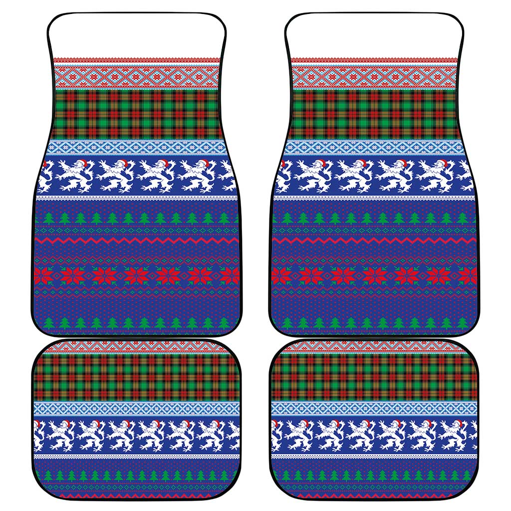 Scottish Christmas Car Mats Xmas Royal Lions and Tartan - Wonder Print Shop