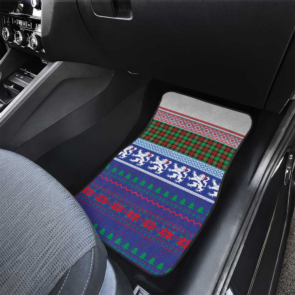 Scottish Christmas Car Mats Xmas Royal Lions and Tartan - Wonder Print Shop