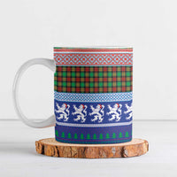 Scottish Christmas Ceramic Mug Xmas Royal Lions and Tartan - Wonder Print Shop