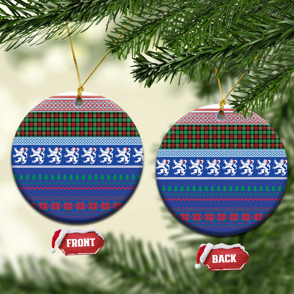 Scottish Christmas Ceramic Ornament Xmas Royal Lions and Tartan - Wonder Print Shop