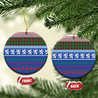 Scottish Christmas Ceramic Ornament Xmas Royal Lions and Tartan - Wonder Print Shop