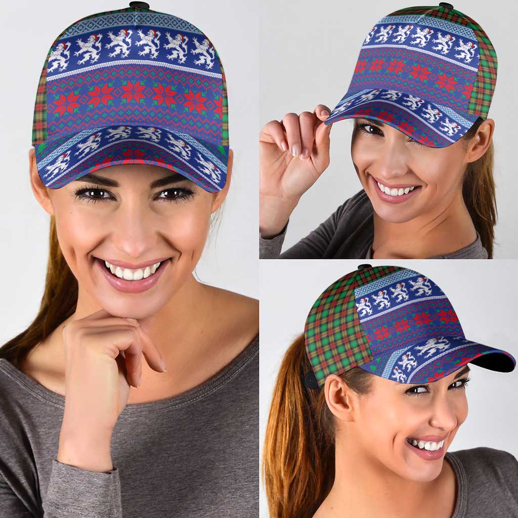 Scottish Christmas Classic Cap Xmas Royal Lions and Tartan - Wonder Print Shop