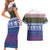 Scottish Christmas Couples Matching Short Sleeve Bodycon Dress and Hawaiian Shirt Xmas Royal Lions and Tartan - Wonder Print Shop