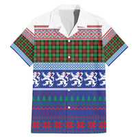 Scottish Christmas Family Matching Mermaid Dress and Hawaiian Shirt Xmas Royal Lions and Tartan - Wonder Print Shop