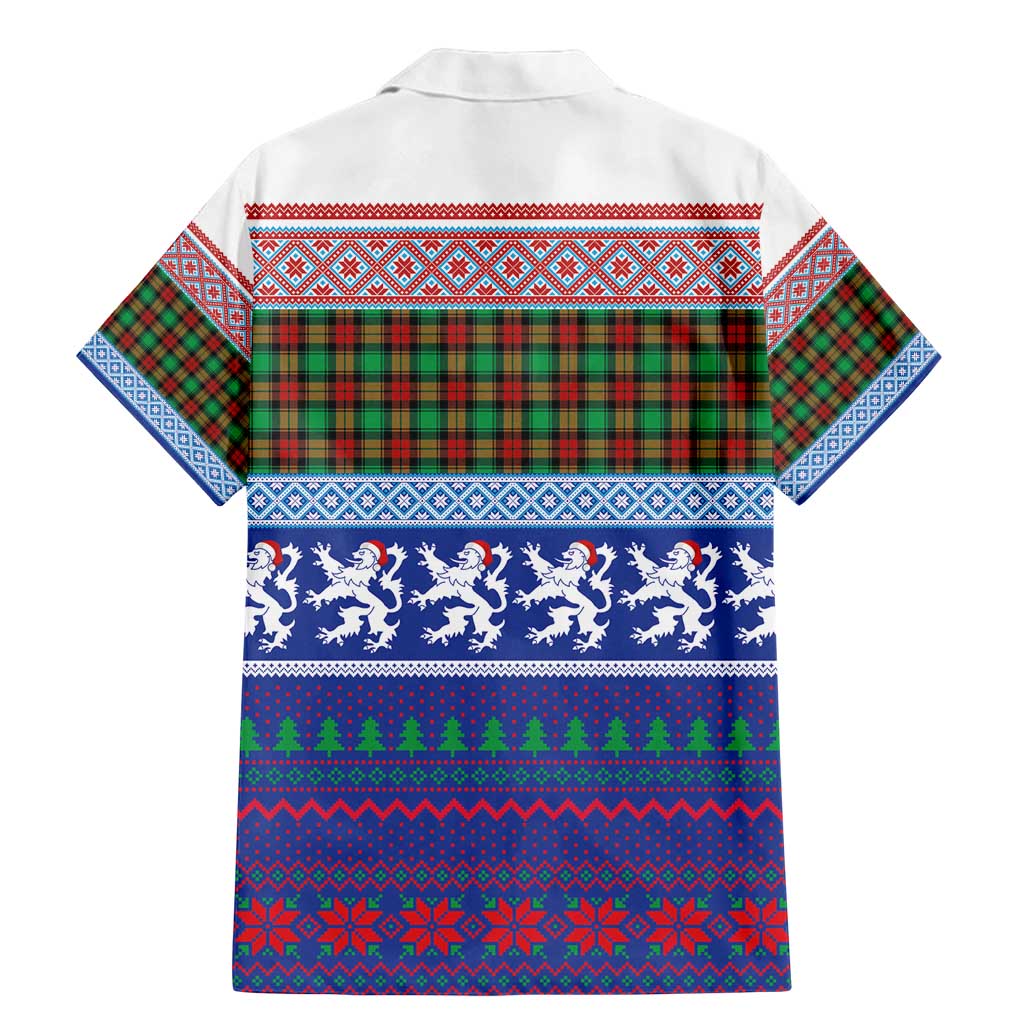 Scottish Christmas Family Matching Mermaid Dress and Hawaiian Shirt Xmas Royal Lions and Tartan - Wonder Print Shop