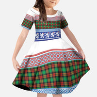 Scottish Christmas Family Matching Off The Shoulder Long Sleeve Dress and Hawaiian Shirt Xmas Royal Lions and Tartan - Wonder Print Shop