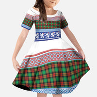 Scottish Christmas Family Matching Off Shoulder Maxi Dress and Hawaiian Shirt Xmas Royal Lions and Tartan - Wonder Print Shop