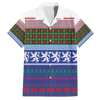 Scottish Christmas Family Matching Puletasi and Hawaiian Shirt Xmas Royal Lions and Tartan - Wonder Print Shop