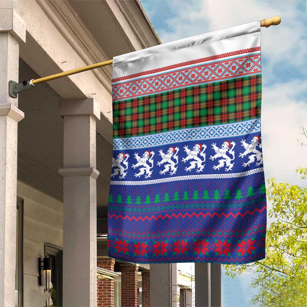 Scottish Christmas Garden Flag Xmas Royal Lions and Tartan - Wonder Print Shop