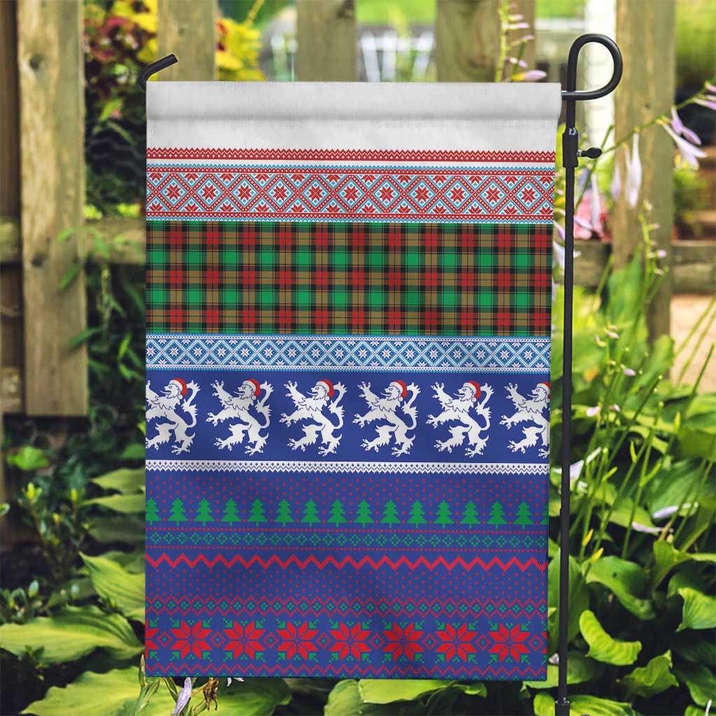 Scottish Christmas Garden Flag Xmas Royal Lions and Tartan - Wonder Print Shop