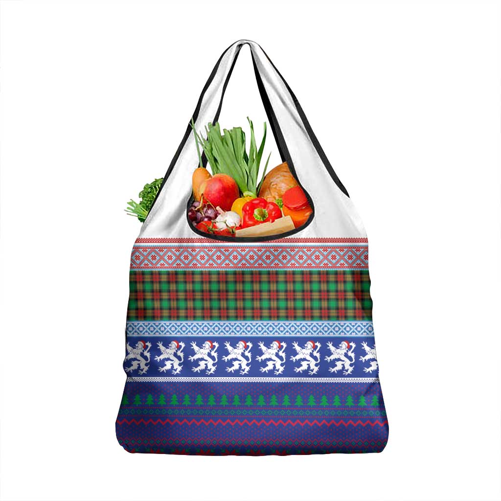 Scottish Christmas Grocery Bag Xmas Royal Lions and Tartan - Wonder Print Shop