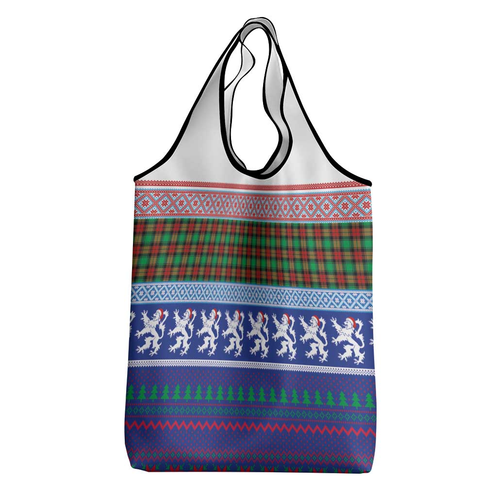 Scottish Christmas Grocery Bag Xmas Royal Lions and Tartan - Wonder Print Shop