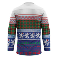 Scottish Christmas Hockey Jersey Xmas Royal Lions and Tartan - Wonder Print Shop