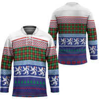 Scottish Christmas Hockey Jersey Xmas Royal Lions and Tartan - Wonder Print Shop