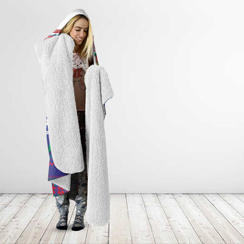 Scottish Christmas Hooded Blanket Xmas Royal Lions and Tartan - Wonder Print Shop