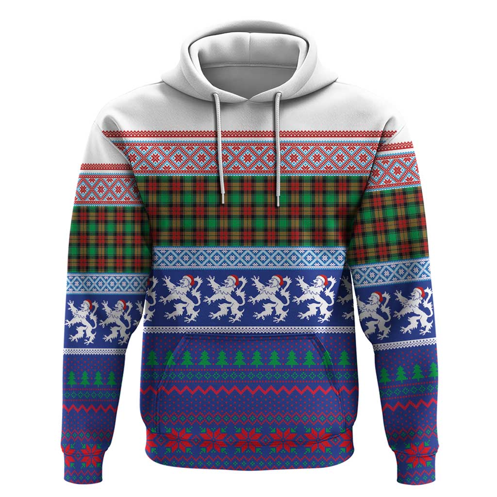 Scottish Christmas Hoodie Xmas Royal Lions and Tartan - Wonder Print Shop