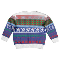 Scottish Christmas Kid Ugly Christmas Sweater Xmas Royal Lions and Tartan - Wonder Print Shop