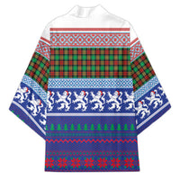 Scottish Christmas Kimono Xmas Royal Lions and Tartan - Wonder Print Shop