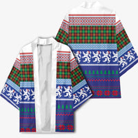 Scottish Christmas Kimono Xmas Royal Lions and Tartan - Wonder Print Shop