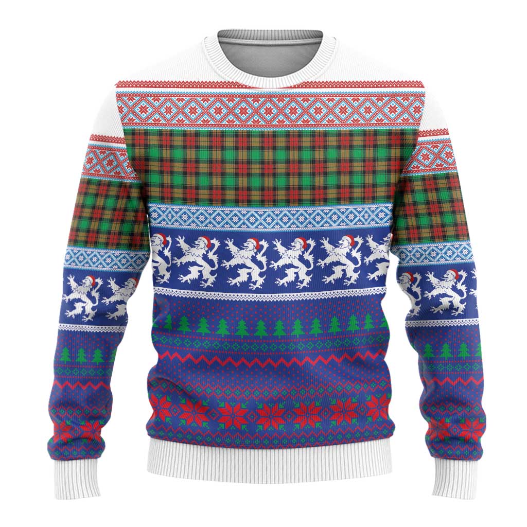 Scottish Christmas Ugly Christmas Sweater Xmas Royal Lions and Tartan - Wonder Print Shop