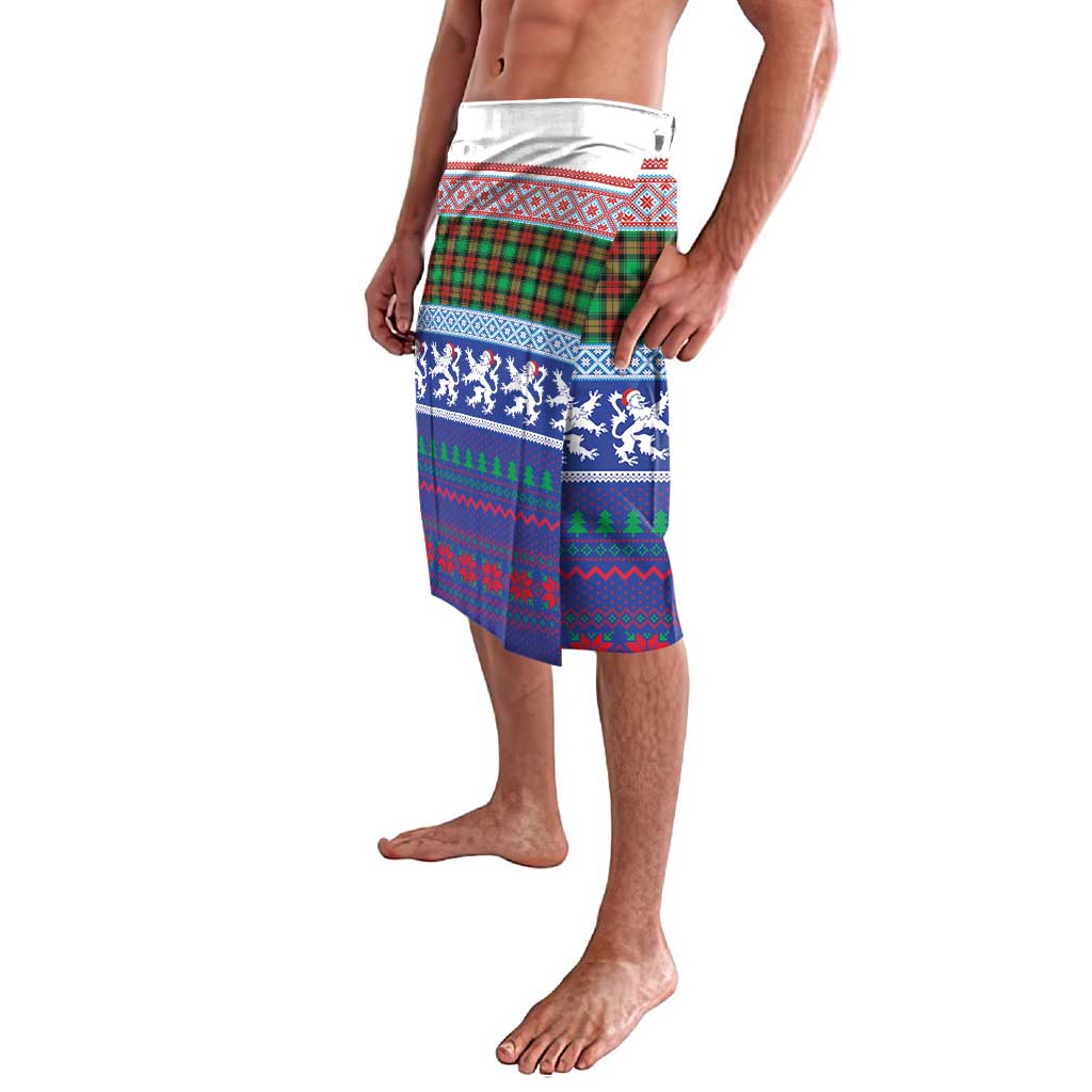 Scottish Christmas Lavalava Xmas Royal Lions and Tartan - Wonder Print Shop