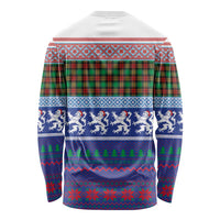 Scottish Christmas Long Sleeve Shirt Xmas Royal Lions and Tartan - Wonder Print Shop
