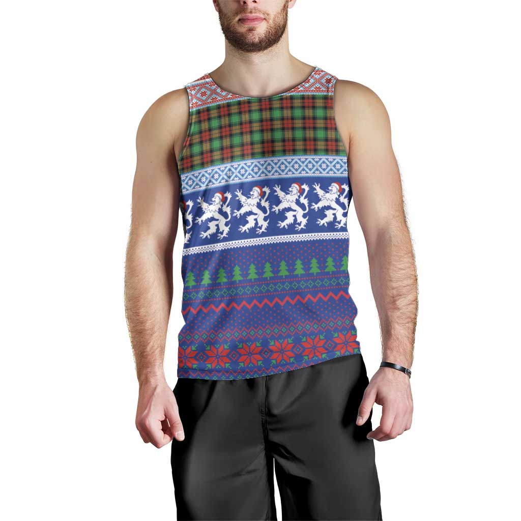 Scottish Christmas Men Tank Top Xmas Royal Lions and Tartan - Wonder Print Shop