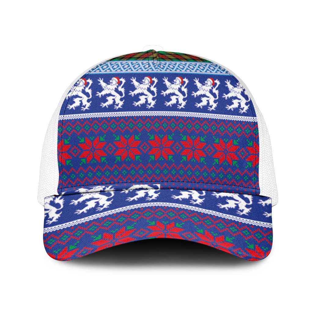 Scottish Christmas Mesh Trucker Cap Xmas Royal Lions and Tartan - Wonder Print Shop