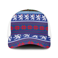 Scottish Christmas Mesh Trucker Cap Xmas Royal Lions and Tartan - Wonder Print Shop