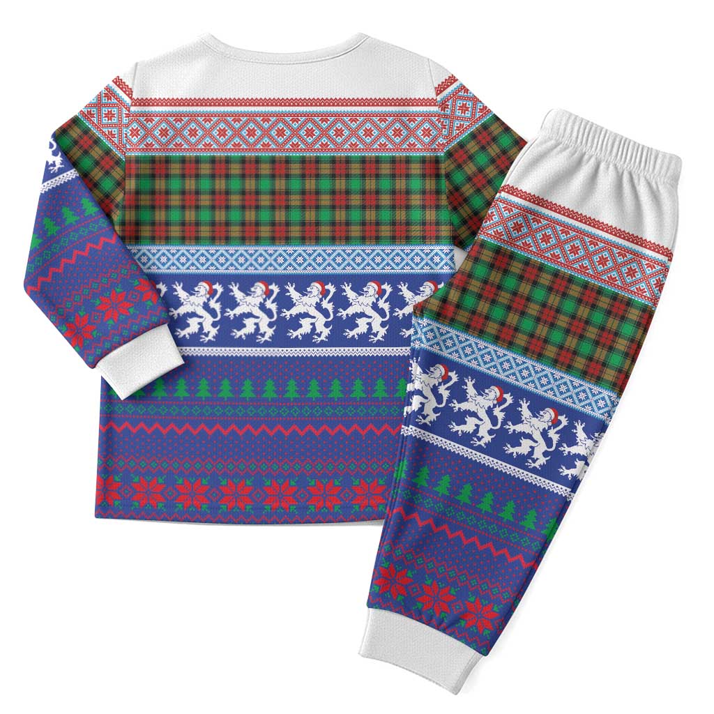 Scottish Christmas Pajama Set Xmas Royal Lions and Tartan - Wonder Print Shop