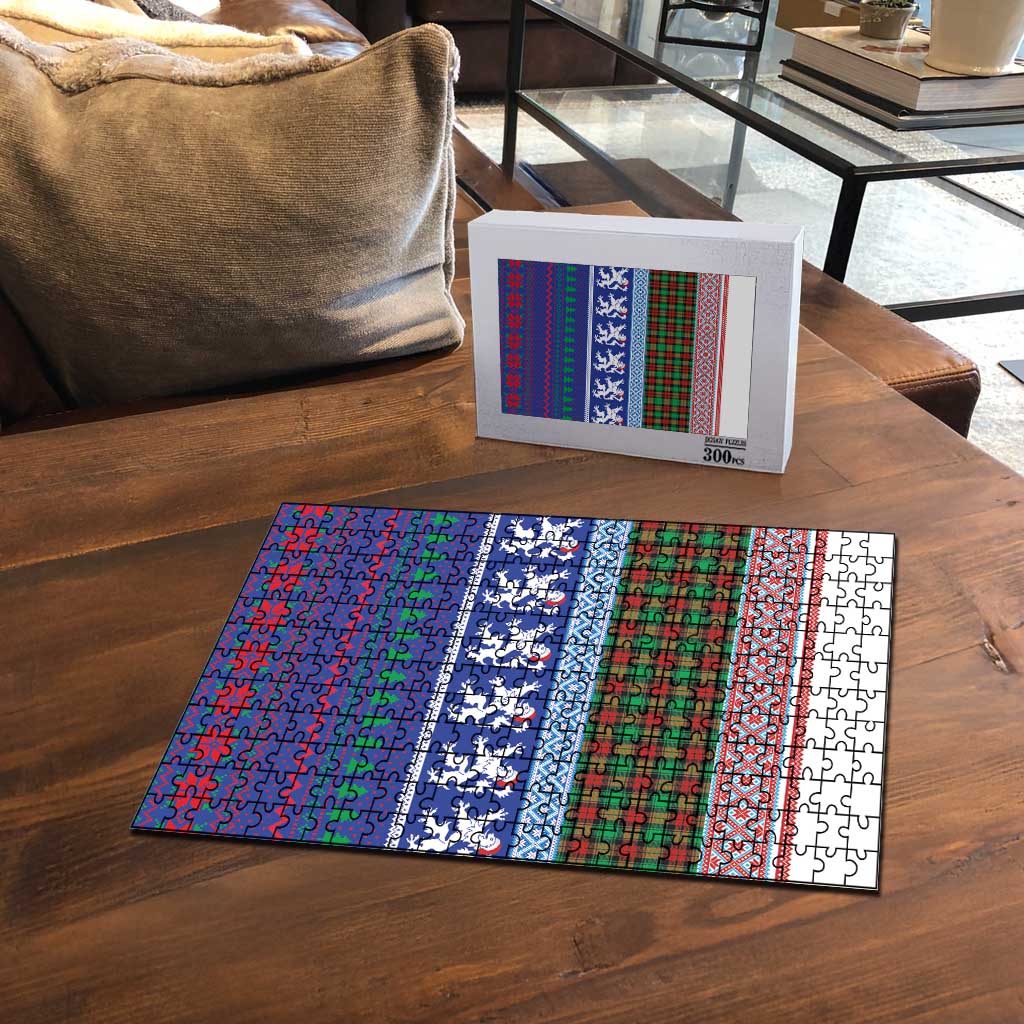 Scottish Christmas Puzzle Xmas Royal Lions and Tartan - Wonder Print Shop