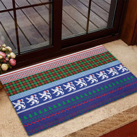 Scottish Christmas Rubber Doormat Xmas Royal Lions and Tartan - Wonder Print Shop