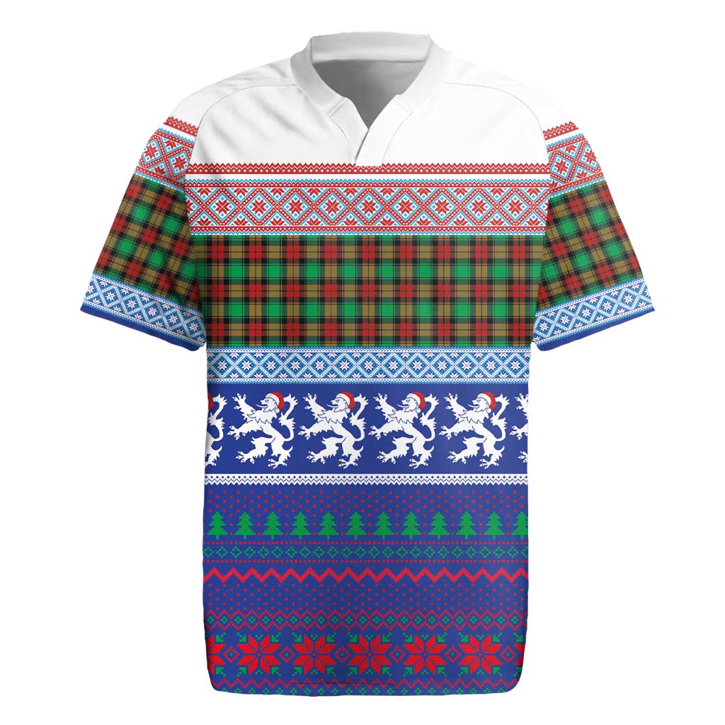 Scottish Christmas Rugby Jersey Xmas Royal Lions and Tartan - Wonder Print Shop