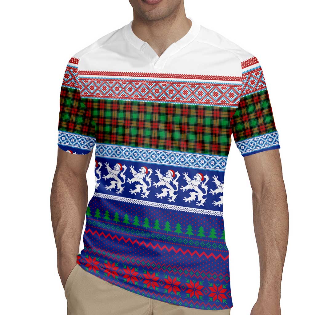Scottish Christmas Rugby Jersey Xmas Royal Lions and Tartan - Wonder Print Shop