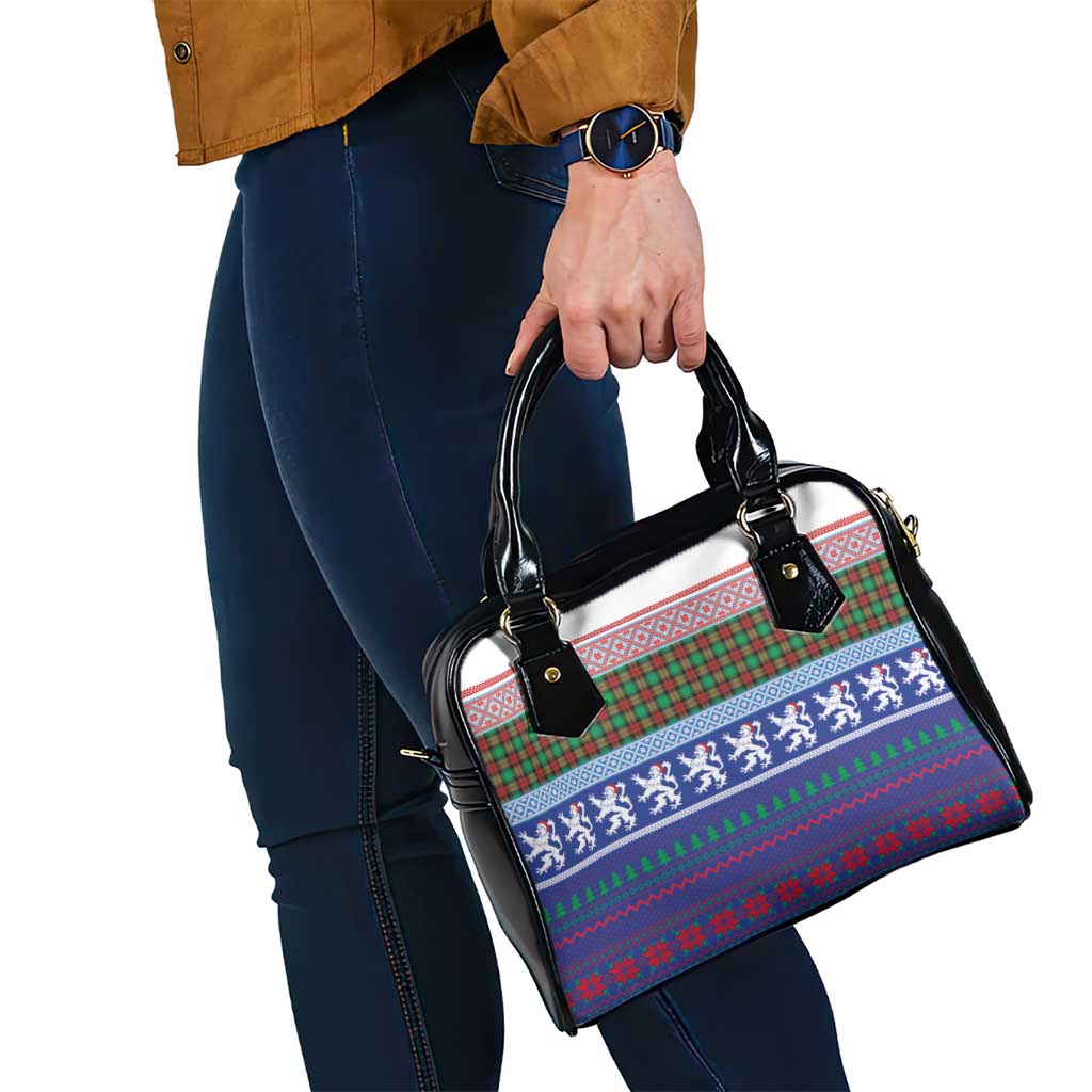 Scottish Christmas Shoulder Handbag Xmas Royal Lions and Tartan - Wonder Print Shop