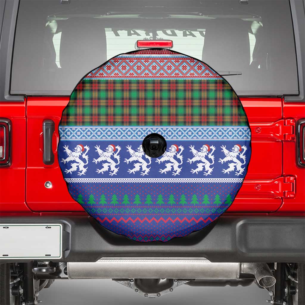 Scottish Christmas Spare Tire Cover Xmas Royal Lions and Tartan - Wonder Print Shop